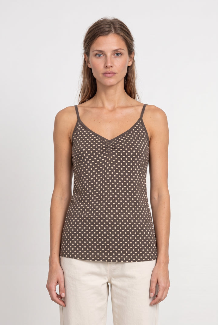 Débardeur Marron - Taille S/36 de la marque La Fée Maraboutée | PARAD98511 - Vendu par Paradigme - Image 1