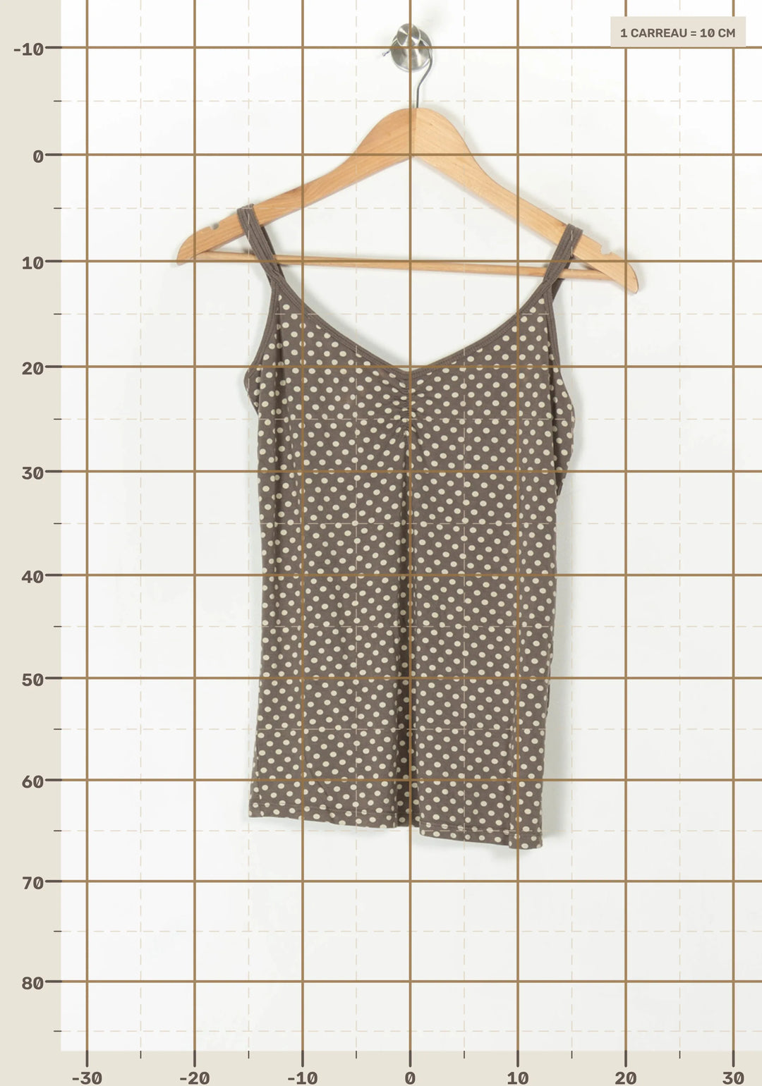 Débardeur Marron - Taille S/36 de la marque La Fée Maraboutée | PARAD98511 - Vendu par Paradigme - Image 4
