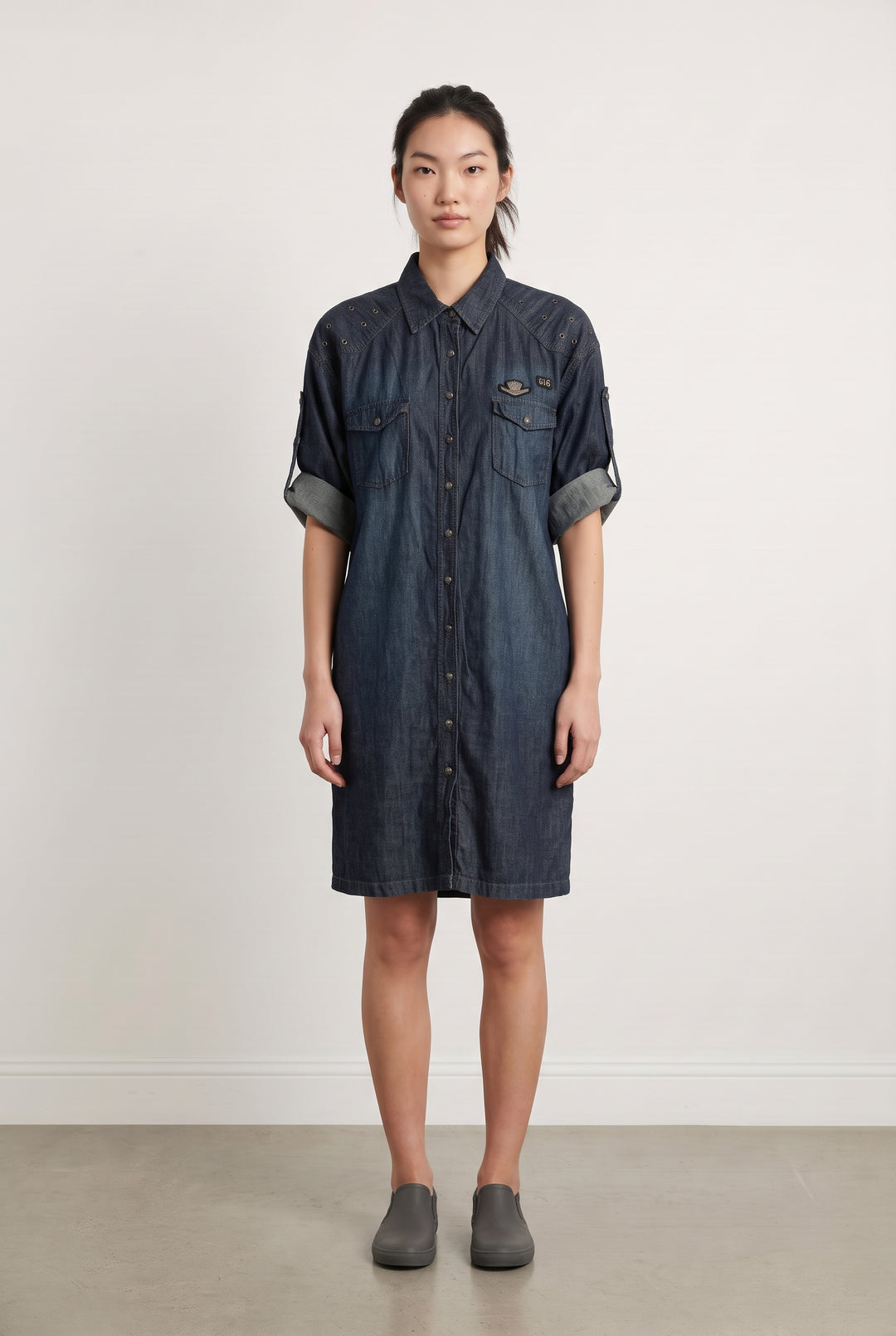 Robe Chemise En Jean Bleue - Taille M/38 de la marque IKKS | PARAD98567 - Vendu par Paradigme - Image 1