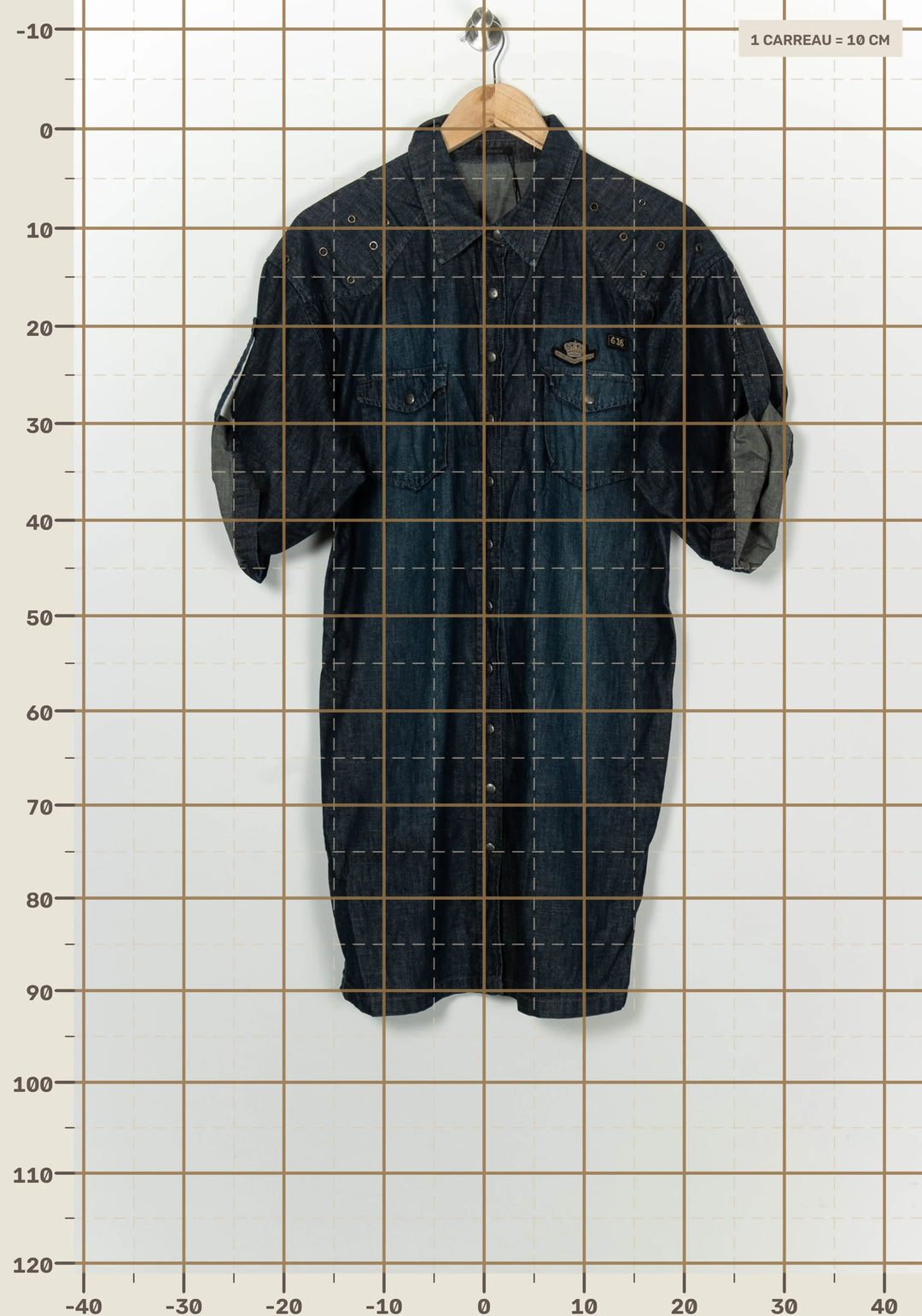 Robe Chemise En Jean Bleue - Taille M/38 de la marque IKKS | PARAD98567 - Vendu par Paradigme - Image 4