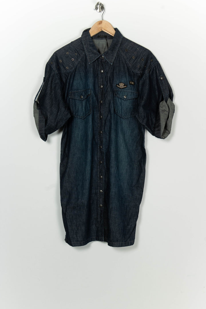 Robe Chemise En Jean Bleue - Taille M/38 de la marque IKKS | PARAD98567 - Vendu par Paradigme - Image 2