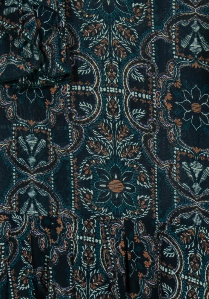 Robe Longue Bleue et Marron - Taille L/40 de la marque Suncoo | PARAD98569 - Vendu par Paradigme - Image 3