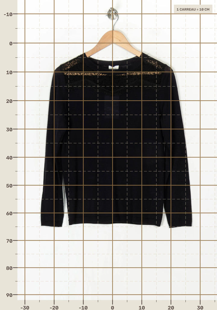 Pull Noir - Taille M/38 de la marque Pablo | PARAD98588 - Vendu par Paradigme - Image 4