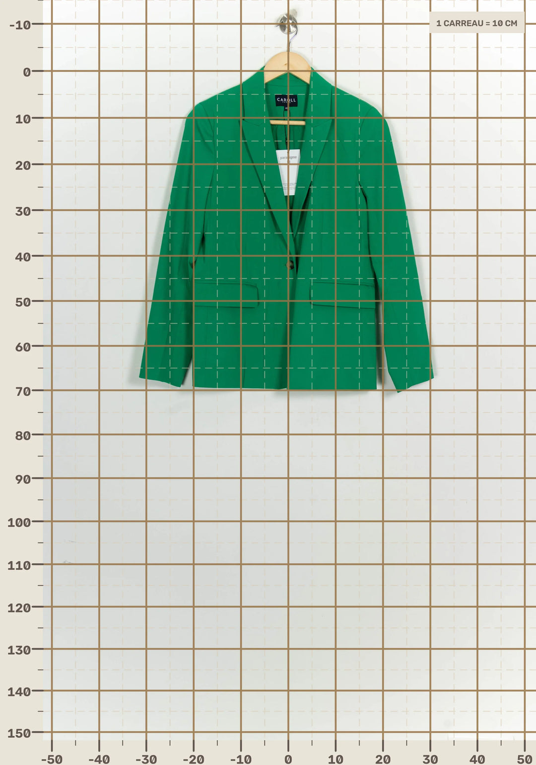 Blazer Vert - Taille L/40 de la marque Caroll | PARAD98592 - Vendu par Paradigme - Image 4