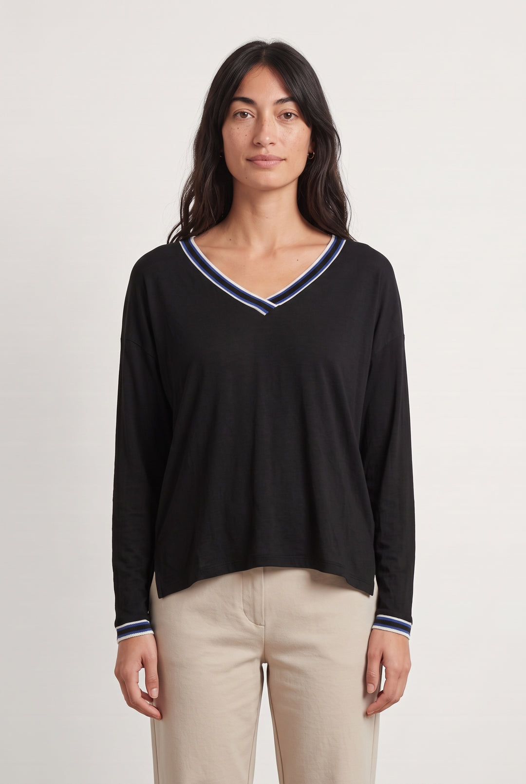 Tee-Shirt À Manches Longues Noir - Taille S/36 de la marque IKKS | PARAD98594 - Vendu par Paradigme - Image 1