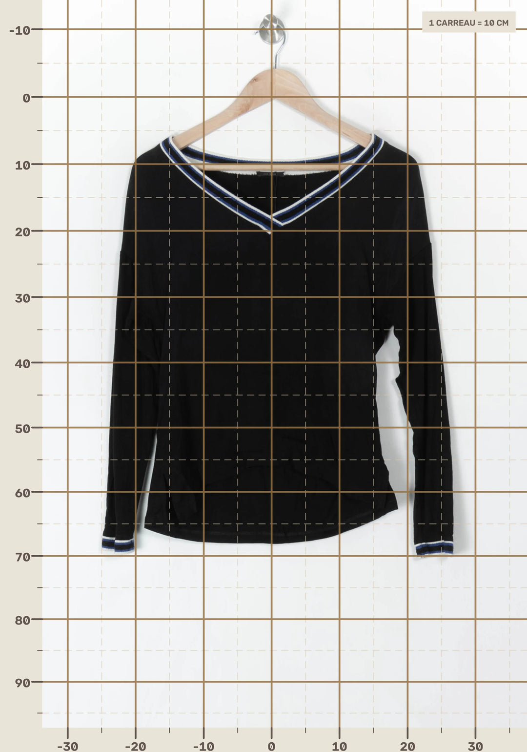 Tee-Shirt À Manches Longues Noir - Taille S/36 de la marque IKKS | PARAD98594 - Vendu par Paradigme - Image 4
