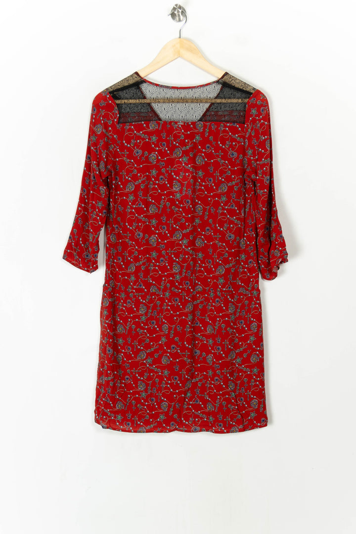 Robe Courte Rouge - Taille S/36 de la marque IKKS | PARAD98599 - Vendu par Paradigme - Image 5