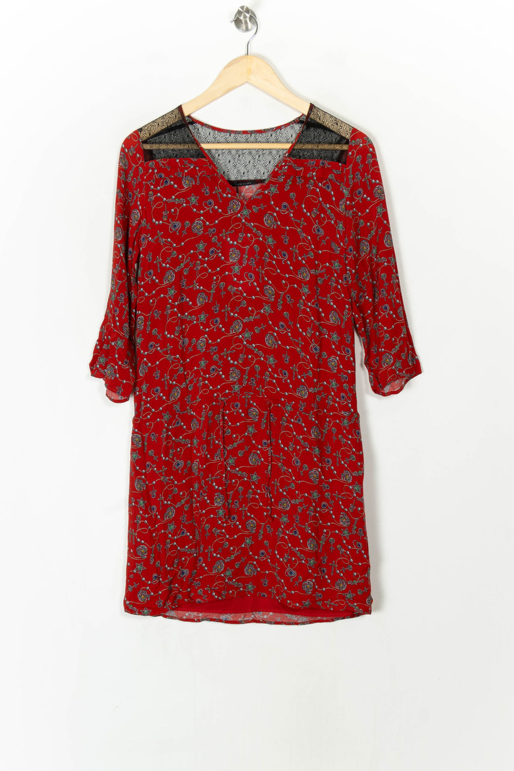 Robe Courte Rouge - Taille S/36 de la marque IKKS | PARAD98599 - Vendu par Paradigme - Image 2