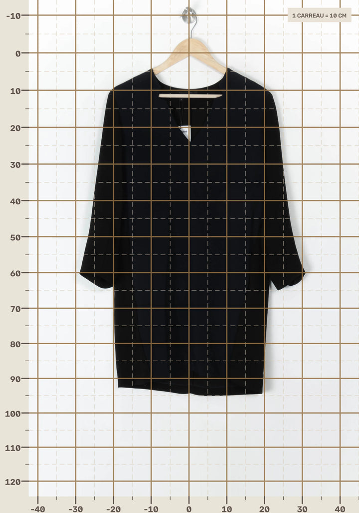 Robe Courte Noire et Bleu Marine - Taille L/40 de la marque The Kooples | PARAD98601 - Vendu par Paradigme - Image 4