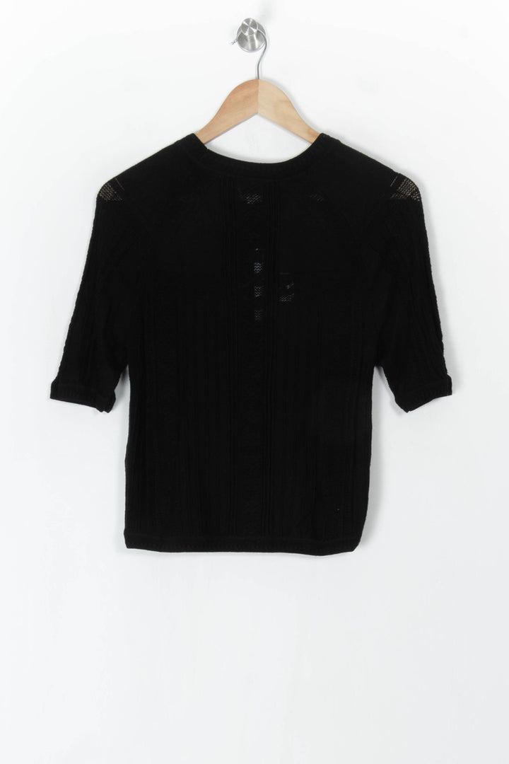 Pull À Manches Courtes Noir - Taille L/40 de la marque ba&amp;sh | PARAD98628 - Vendu par Paradigme - Image 5