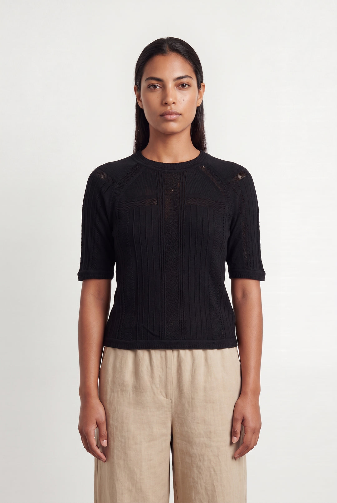 Pull À Manches Courtes Noir - Taille L/40 de la marque ba&amp;sh | PARAD98628 - Vendu par Paradigme - Image 1
