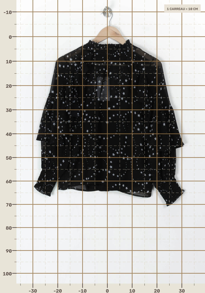 Blouse Noire et Grise - Taille S/36 de la marque Maje | PARAD98631 - Vendu par Paradigme - Image 4
