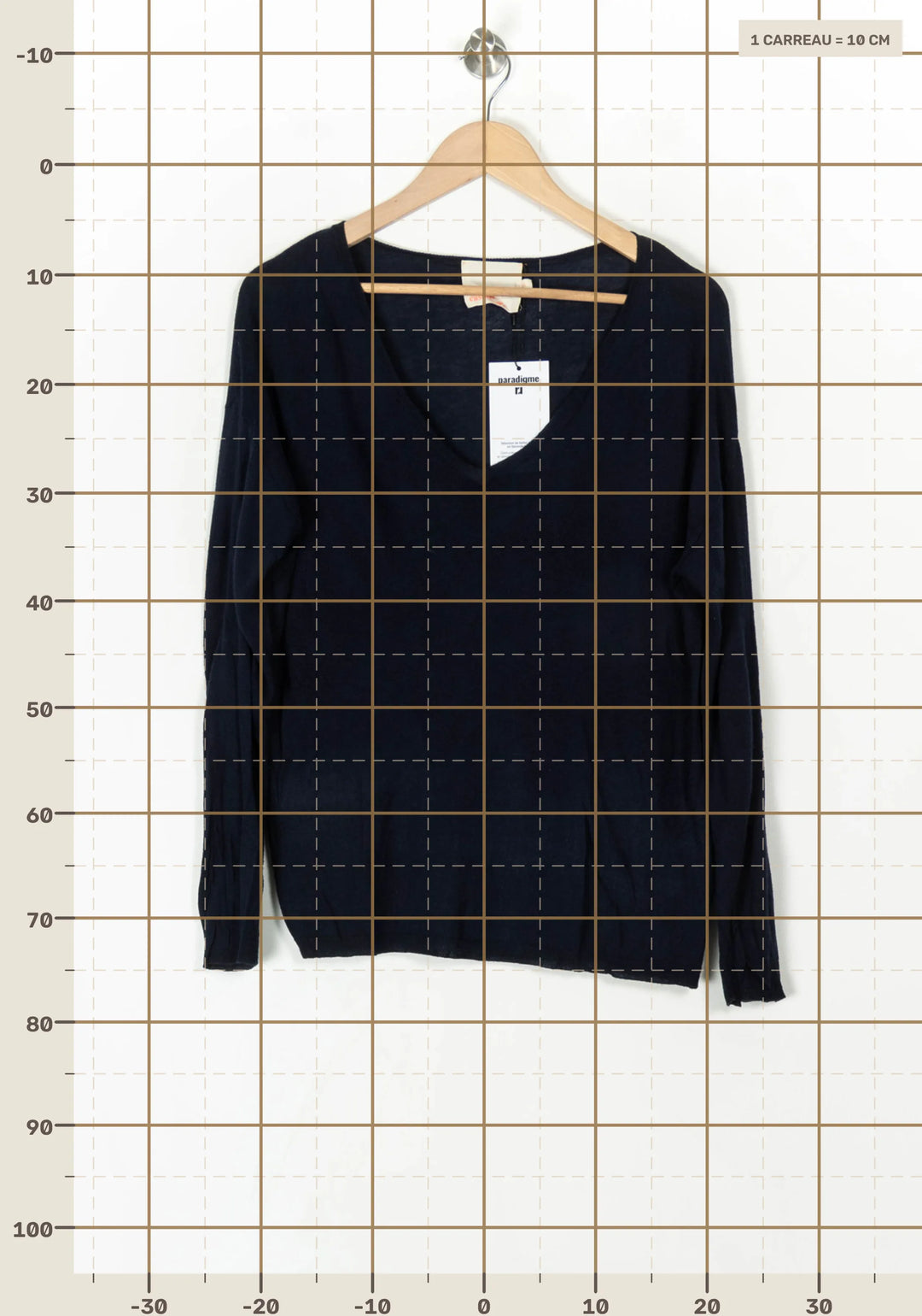 Pull À Col V Bleu - Taille L/40 de la marque Absolut Cashmere | PARAD98632 - Vendu par Paradigme - Image 4