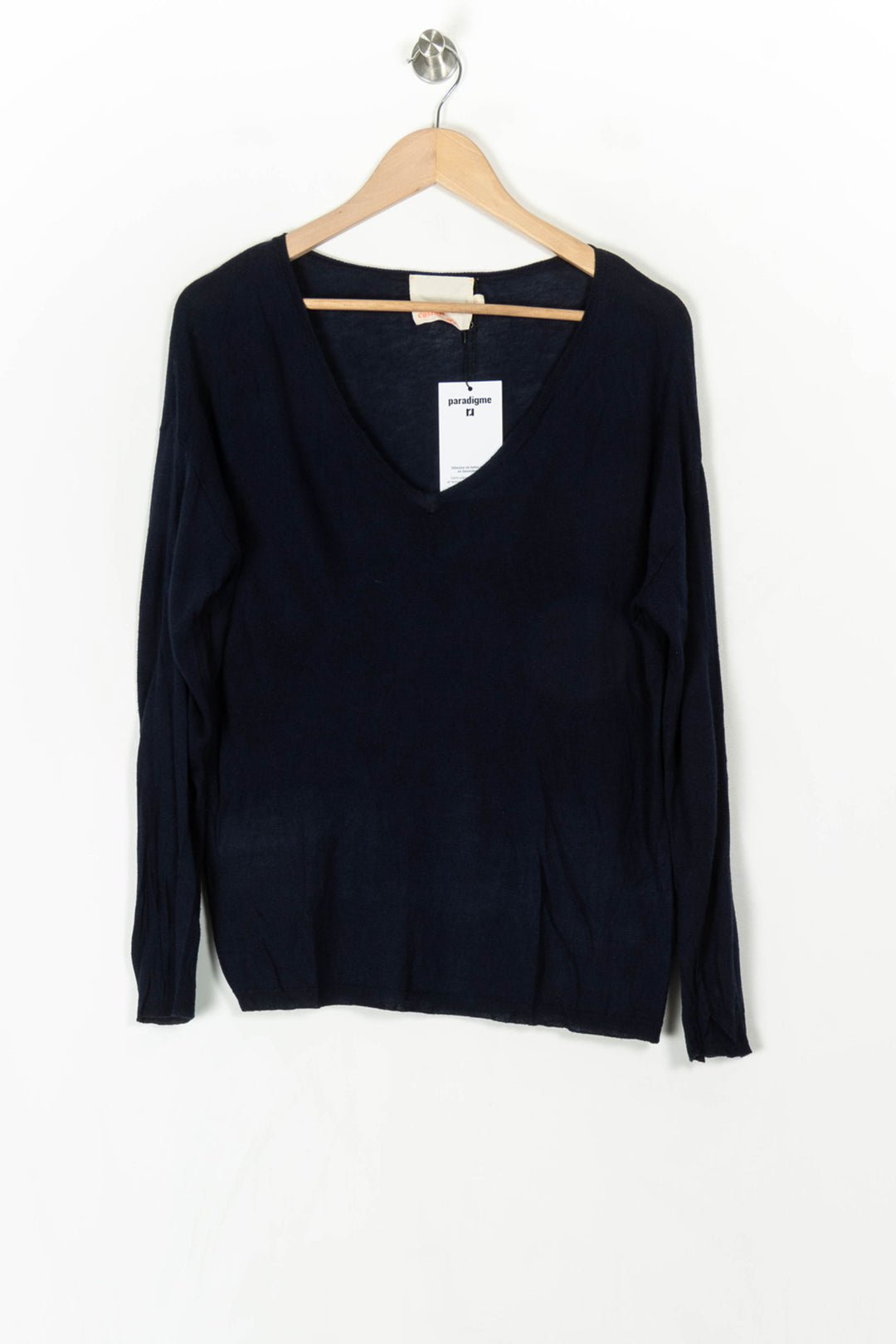 Pull À Col V Bleu - Taille L/40 de la marque Absolut Cashmere | PARAD98632 - Vendu par Paradigme - Image 2