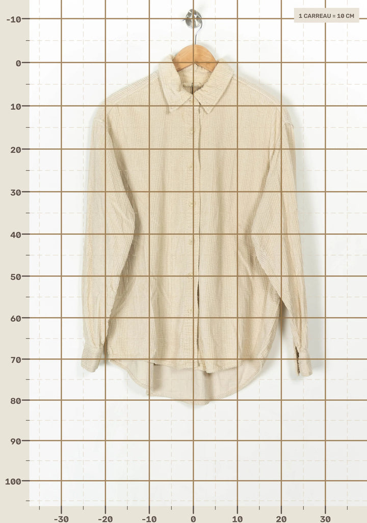 Chemise Beige - Taille XS/34 de la marque American Vintage | PARAD98633 - Vendu par Paradigme - Image 4