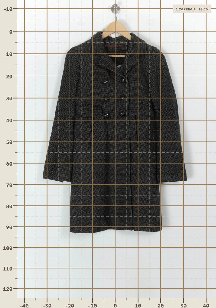 Manteau Croisé Gris - Taille XS/34 de la marque Comptoir des Cotonniers | PARAD98688 - Vendu par Paradigme - Image 4