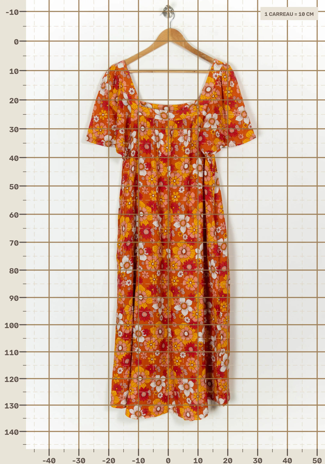 Robe Longue Orange et Rouge - Taille S/36 de la marque Galeries Lafayette | PARAD98712 - Vendu par Paradigme - Image 4