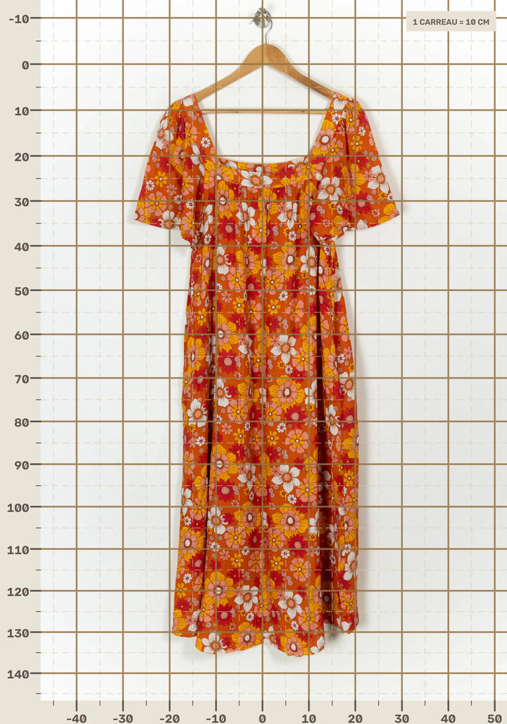 Robe Longue Orange et Rouge - Taille S/36 de la marque Galeries Lafayette | PARAD98712 - Vendu par Paradigme - Image 4