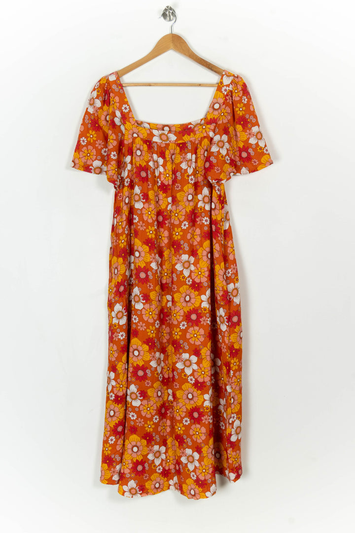 Robe Longue Orange et Rouge - Taille S/36 de la marque Galeries Lafayette | PARAD98712 - Vendu par Paradigme - Image 2