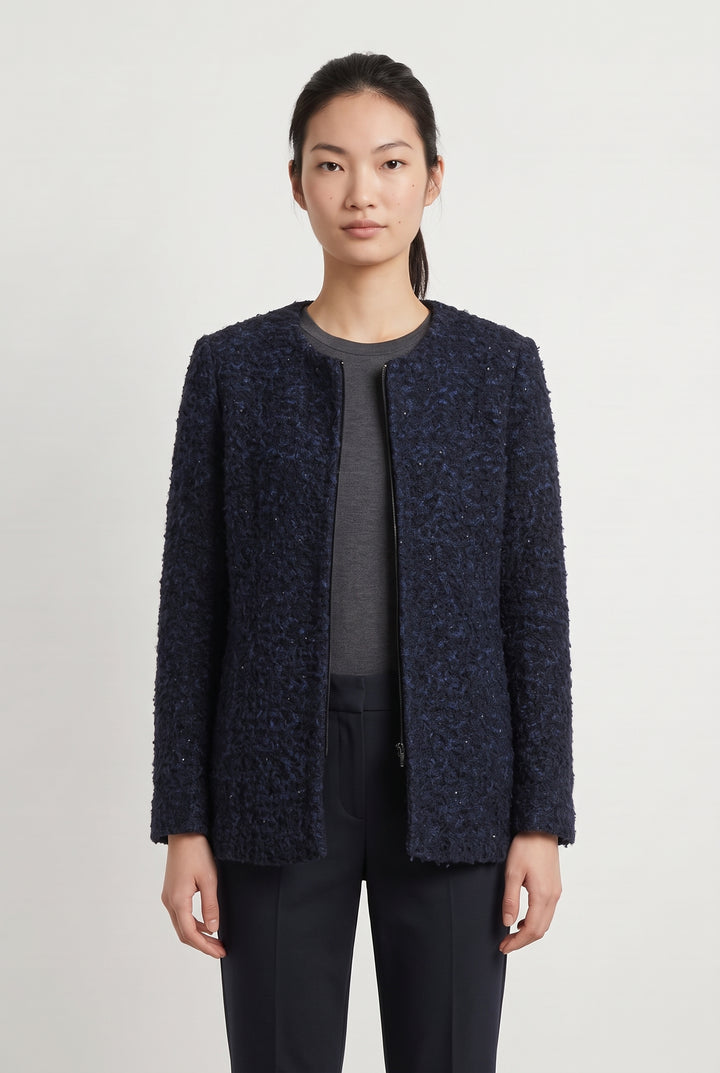 Veste Bouclée Bleue - Taille S/36 de la marque Maison 123 | PARAD98755 - Vendu par Paradigme - Image 1