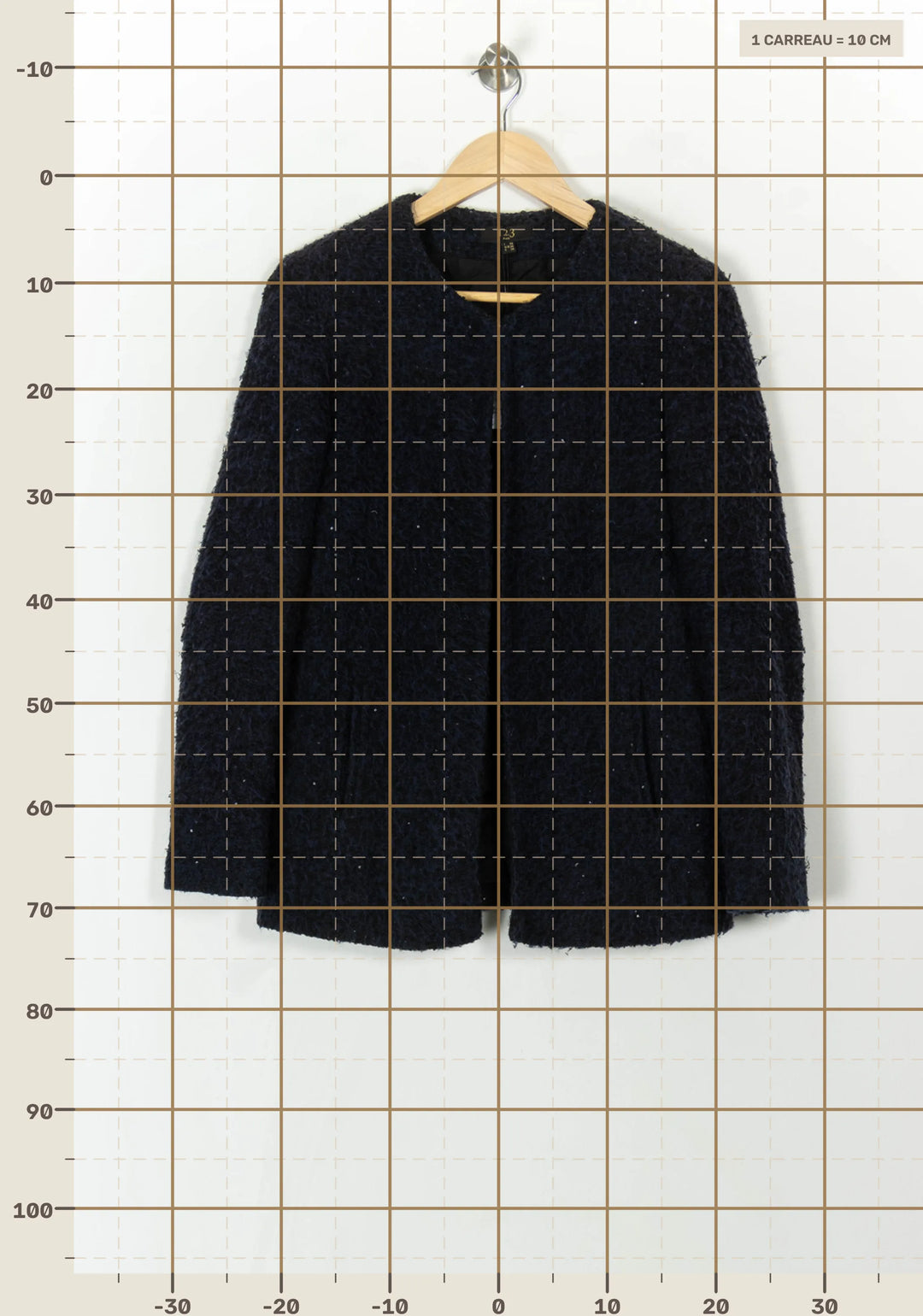Veste Bouclée Bleue - Taille S/36 de la marque Maison 123 | PARAD98755 - Vendu par Paradigme - Image 4