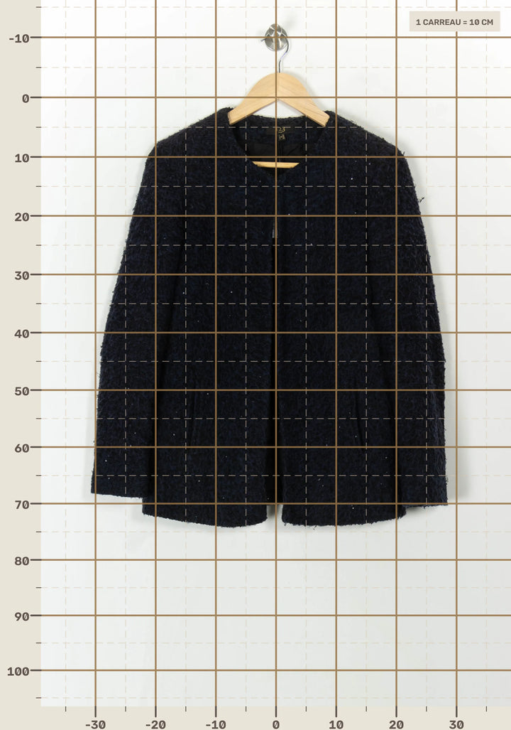 Veste Bouclée Bleue - Taille S/36 de la marque Maison 123 | PARAD98755 - Vendu par Paradigme - Image 4