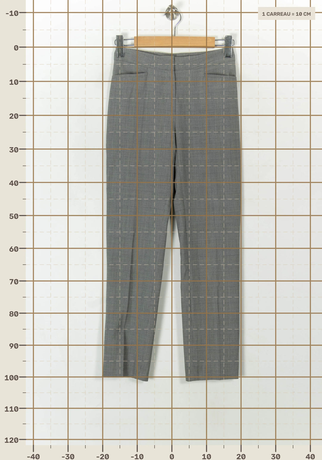 Pantalon Droit Gris - Taille S/36 de la marque Caroll | PARAD98761 - Vendu par Paradigme - Image 4