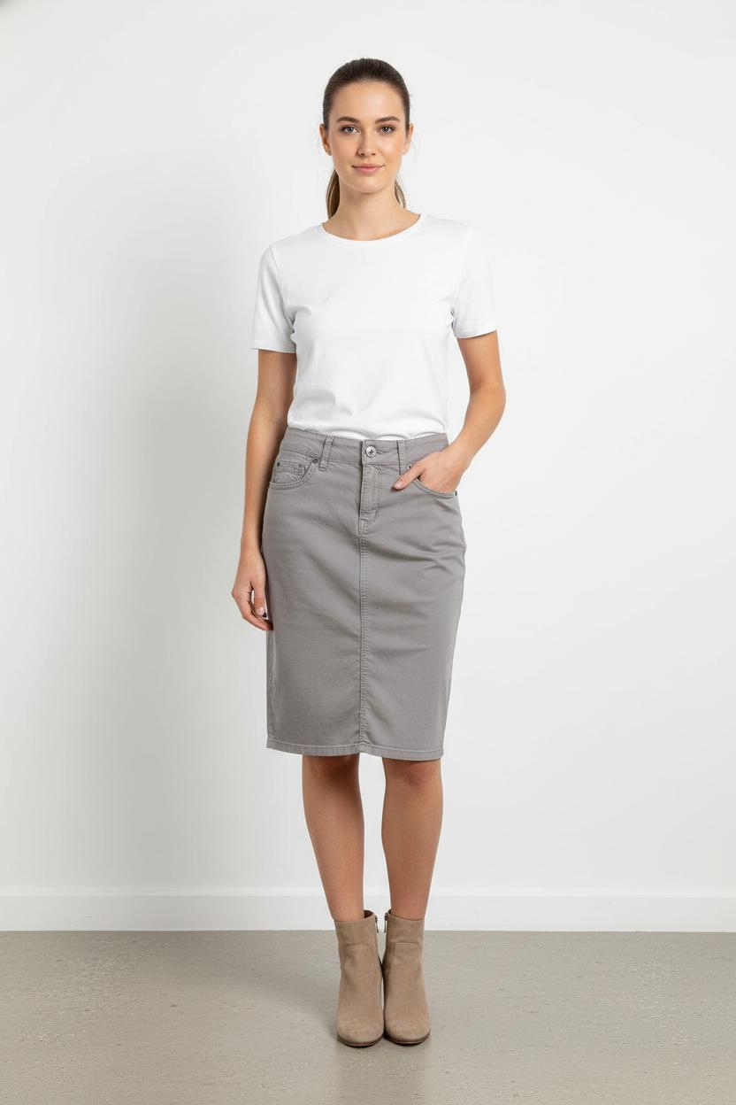 Jupe Droite Grise - Taille M/38 de la marque Liu Jo | PARAD98828 - Vendu par Paradigme - Image 1