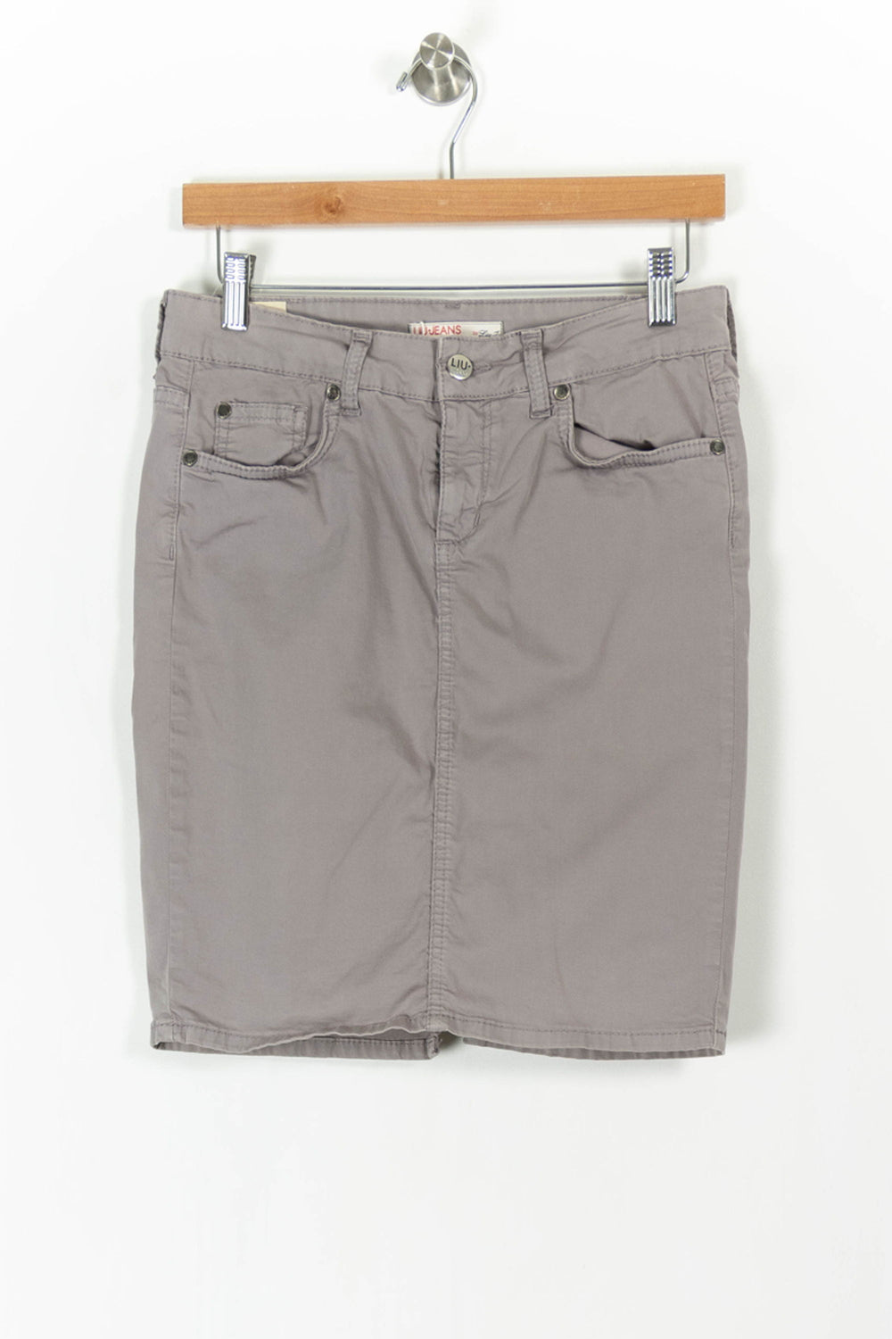 Jupe Droite Grise - Taille M/38 de la marque Liu Jo | PARAD98828 - Vendu par Paradigme - Image 2