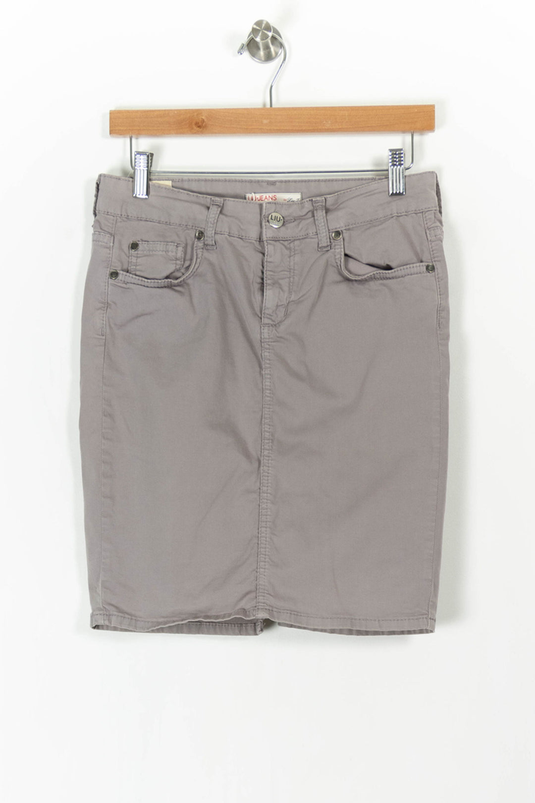 Jupe Droite Grise - Taille M/38 de la marque Liu Jo | PARAD98828 - Vendu par Paradigme - Image 2