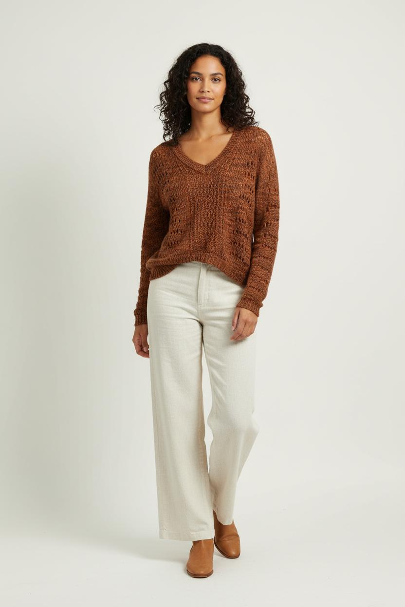 Pull Marron et Orange - Taille XS/34 de la marque Karl Marc John | PARAD98839 - Vendu par Paradigme - Image 1