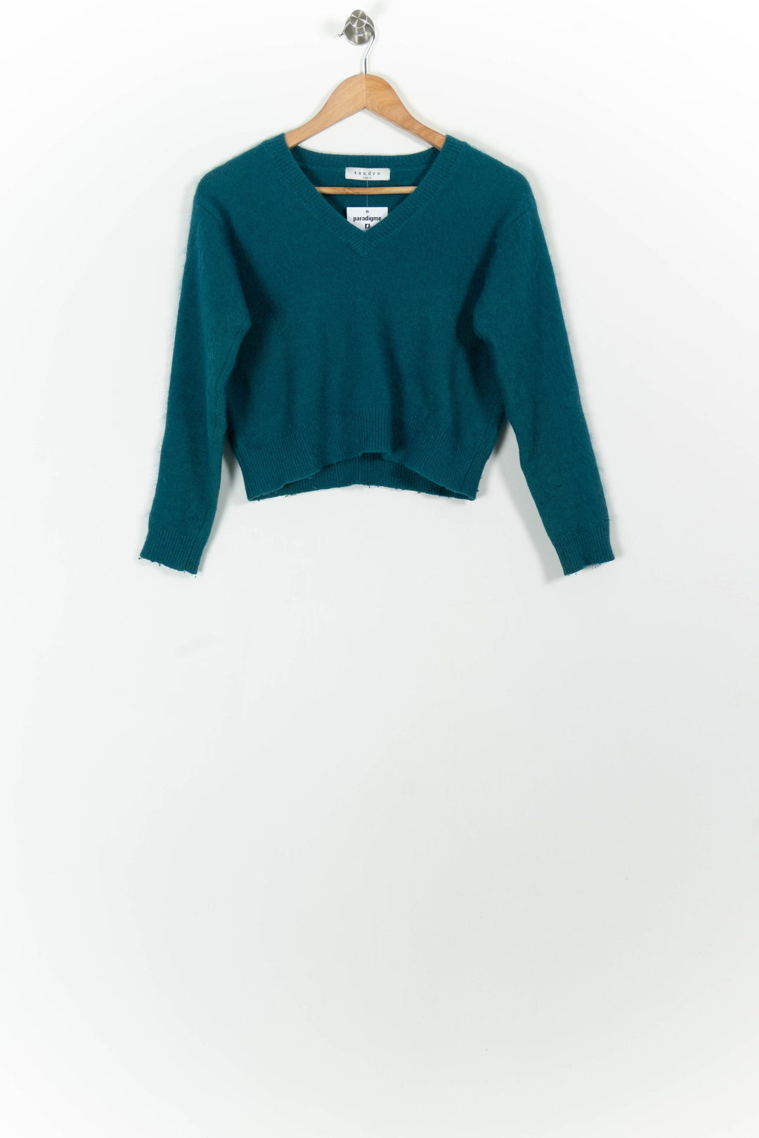 Pull Vert - Taille XXS/32 de la marque Sandro | PARAD98847 - Vendu par Paradigme - Image 2