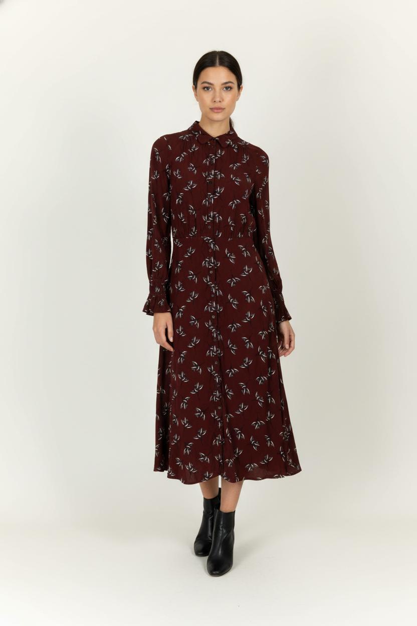 Robe Longue Bordeaux - Taille XS/34 de la marque ba&sh | PARAD98848 - Vendu par Paradigme - Image 1