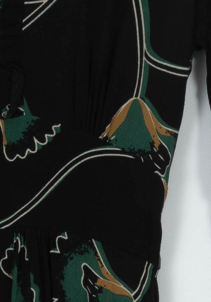 Robe Longue Noire et Verte - Taille XS/34 de la marque ba&sh | PARAD98849 - Vendu par Paradigme - Image 3