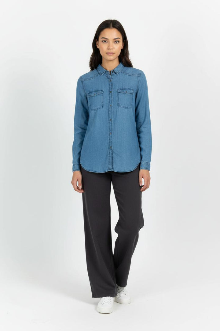 Chemise en Jean Bleue - Taille XL/42 de la marque Comptoir des Cotonniers | PARAD98851 - Vendu par Paradigme - Image 1