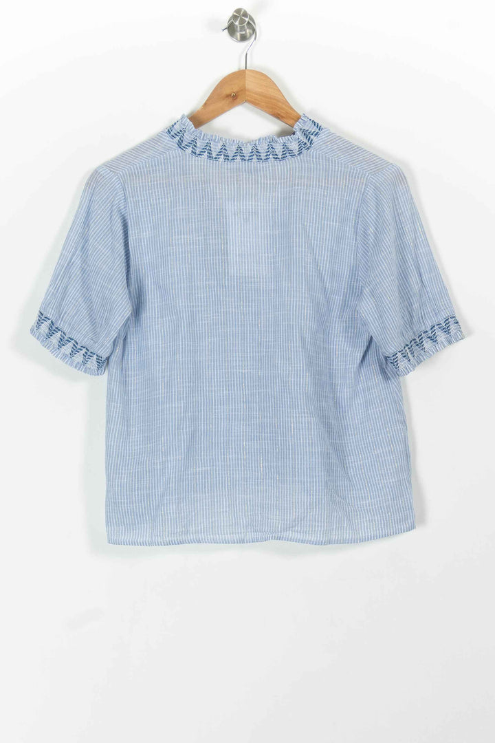 Blouse Bleue - Taille XS/34 de la marque La Fée Maraboutée | PARAD98858 - Vendu par Paradigme - Image 4