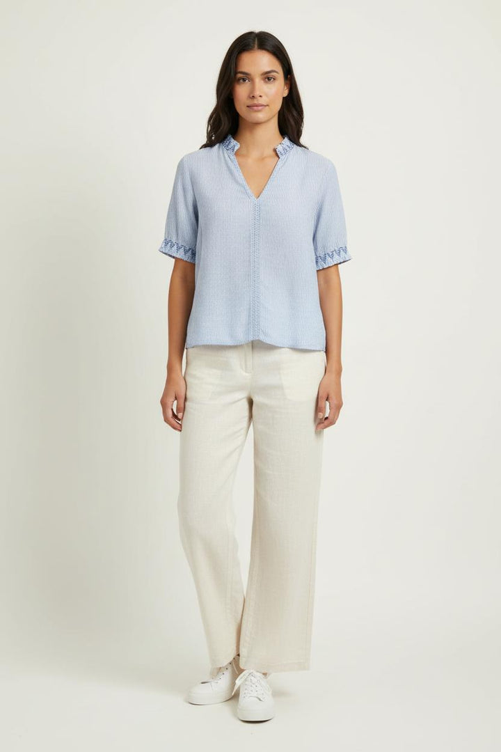 Blouse Bleue - Taille XS/34 de la marque La Fée Maraboutée | PARAD98858 - Vendu par Paradigme - Image 1