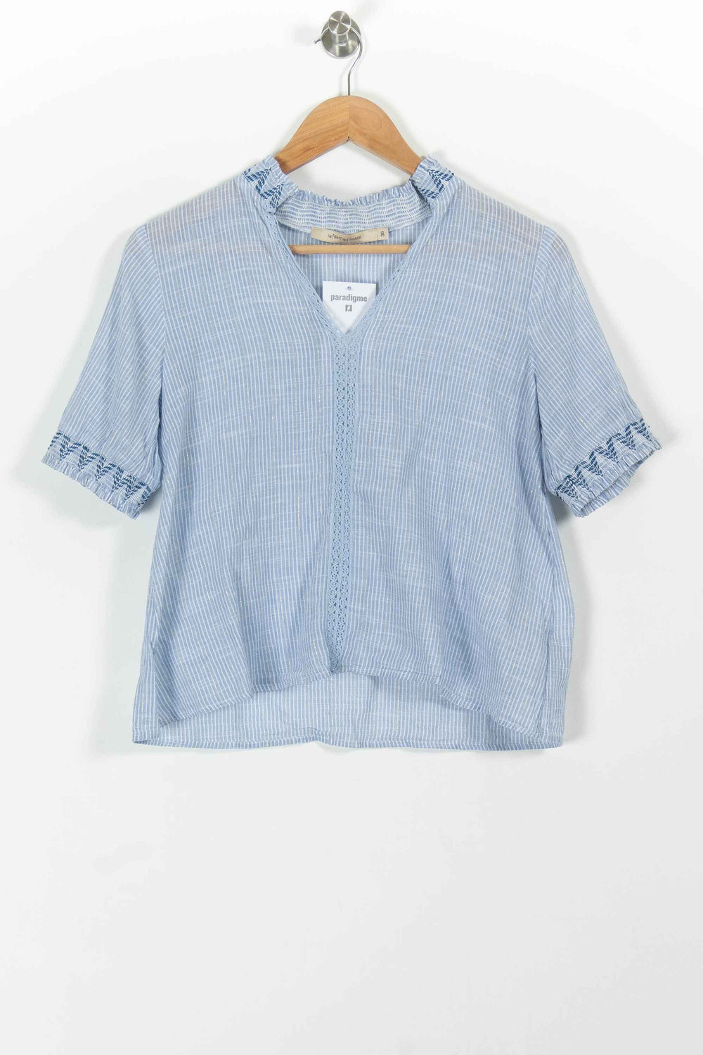Blouse Bleue - Taille XS/34 de la marque La Fée Maraboutée | PARAD98858 - Vendu par Paradigme - Image 2