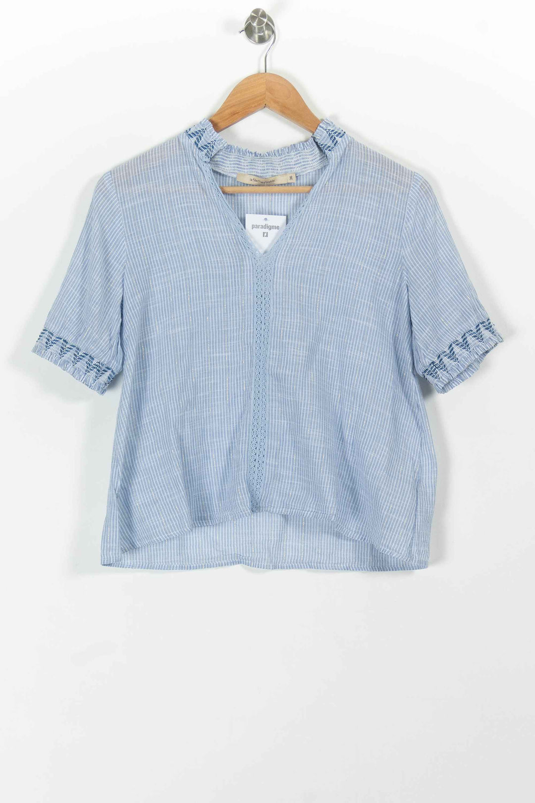 Blouse Bleue - Taille XS/34 de la marque La Fée Maraboutée | PARAD98858 - Vendu par Paradigme - Image 2
