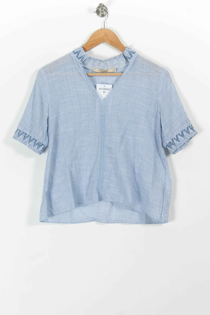 Blouse Bleue - Taille XS/34 de la marque La Fée Maraboutée | PARAD98858 - Vendu par Paradigme - Image 2