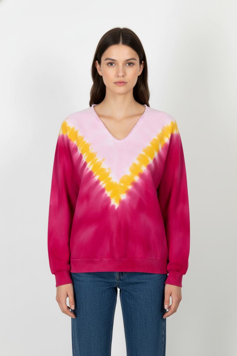 Sweat Rose et Jaune - Taille M/38 de la marque Imprevu | PARAD98863 - Vendu par Paradigme - Image 1