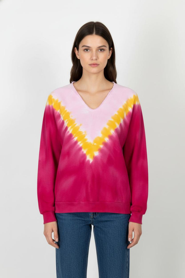Sweat Rose et Jaune - Taille M/38 de la marque Imprevu | PARAD98863 - Vendu par Paradigme - Image 1