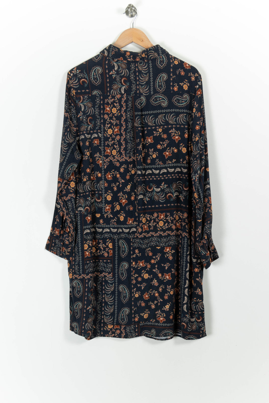 Robe Courte Bleu Marine et Marron - Taille XL/42 de la marque La Fée Maraboutée | PARAD98867 - Vendu par Paradigme - Image 4