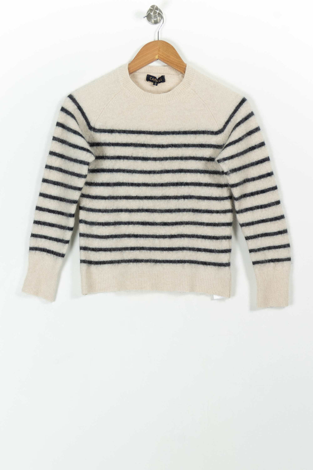 Pull Rayé Beige et Noir - Taille XS/34 de la marque Caroll | PARAD98878 - Vendu par Paradigme - Image 2