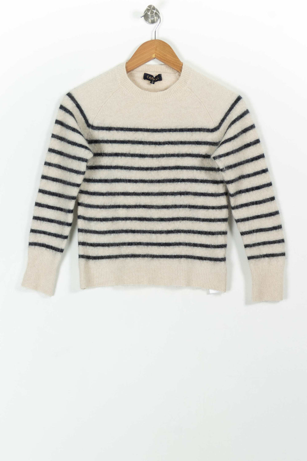Pull Rayé Beige et Noir - Taille XS/34 de la marque Caroll | PARAD98878 - Vendu par Paradigme - Image 2