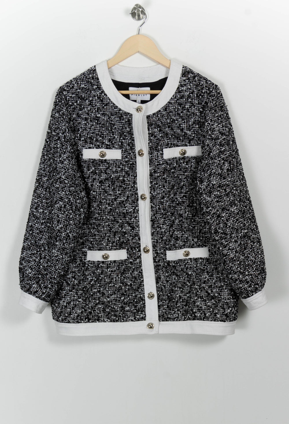 Veste Noir et Blanc - Taille XL/42 de la marque Claudie Pierlot | PARAD98879 - Vendu par Paradigme - Image 2