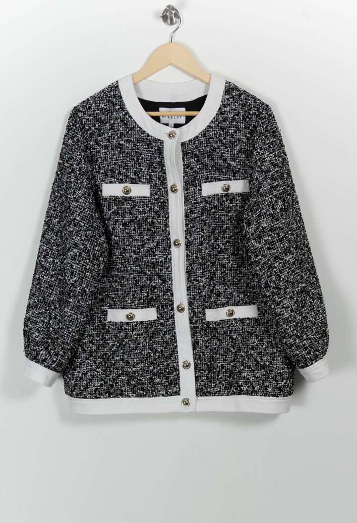 Veste Noir et Blanc - Taille XL/42 de la marque Claudie Pierlot | PARAD98879 - Vendu par Paradigme - Image 2