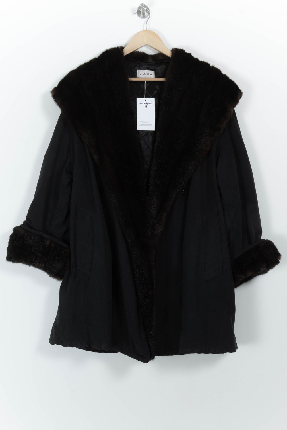 Manteau Noir - Taille M/38 de la marque ZAPA | PARAD98882 - Vendu par Paradigme - Image 2