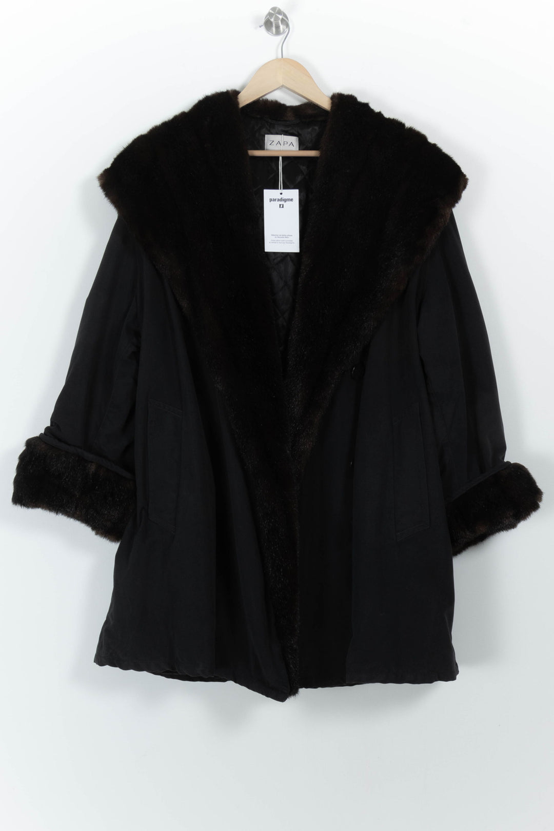 Manteau Noir - Taille M/38 de la marque ZAPA | PARAD98882 - Vendu par Paradigme - Image 2