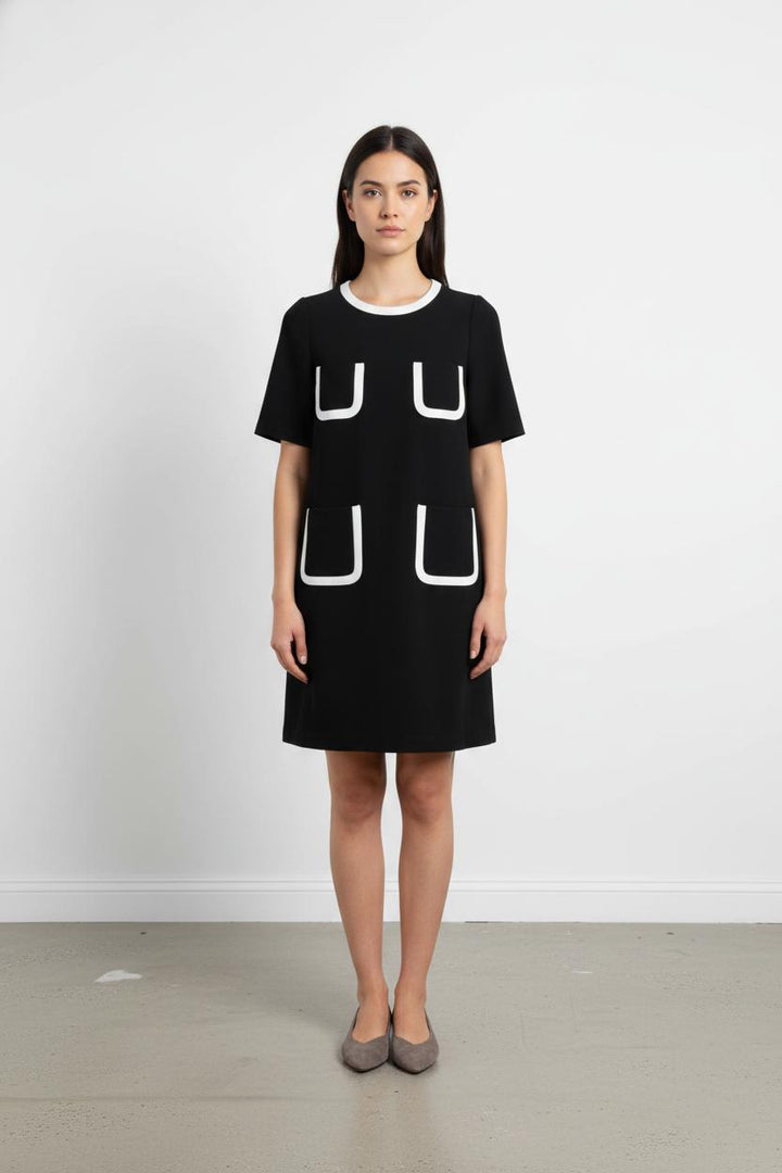 Robe Courte Noire et Blanche - Taille S/36 de la marque Tara Jarmon | PARAD98884 - Vendu par Paradigme - Image 1